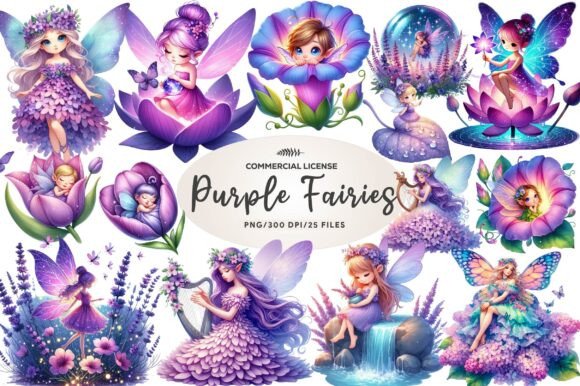 Download Magical Garden Purple Fairies - Garden Collection