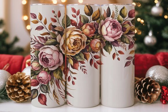 Download Autumn Blooms 20oz Tumbler Wrap - Autumn blooms Collection