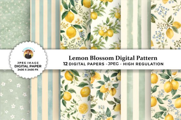 Download Lemon Blossom Digital Patterns - Digital patterns Collection