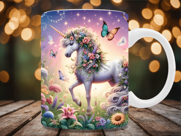 Download Pastel Magic Unicorn Garden Mug Wrap - Garden Collection