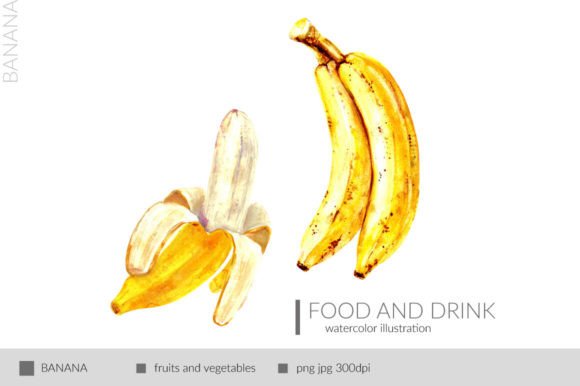 Download Banana Watercolor Illustration - Premium Bundle