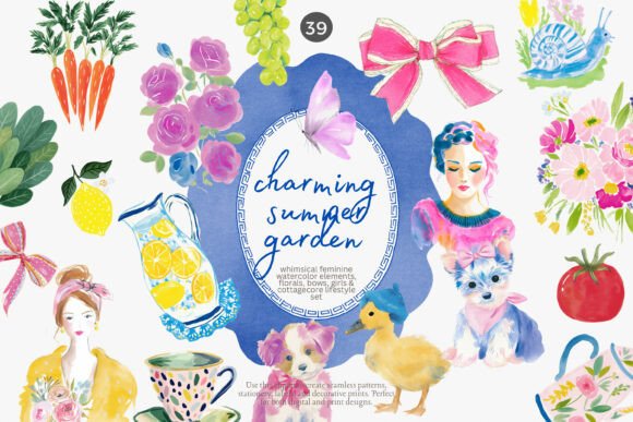 Download Charming Garden Clipart Set - Garden Collection