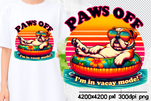 Download Funny Summer Dog Retro T-Shirt Design - Premium Resources