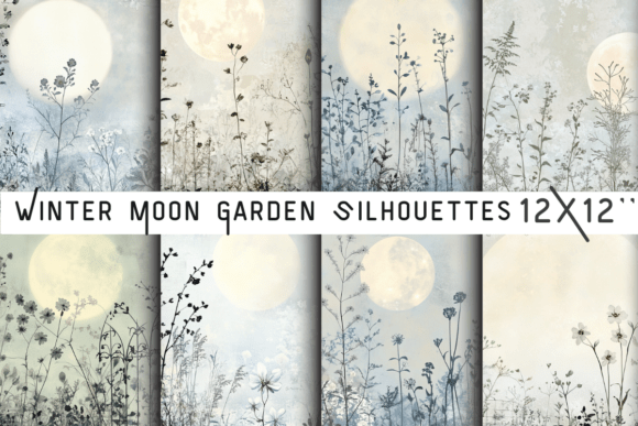 Download Winter Moon Garden Silhouettes - Garden Collection