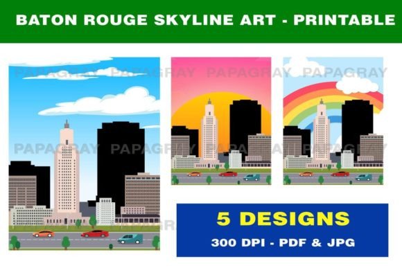 Download Baton Rouge Skyline Printable Artwork - Printable artwork Collection
