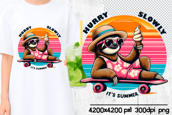 Download Summer Sloth Sublimation. Funny Quote - Premium Resources